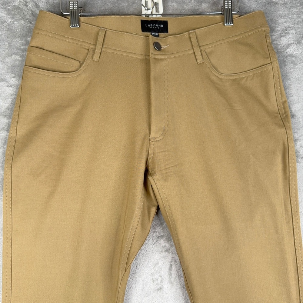 Unbound Stretch Merino Wool Travel Pants Sandstone Mens 34x30 (Fit 34x29) Casual